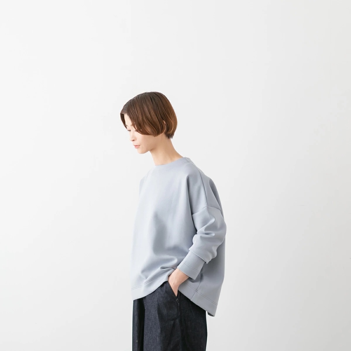 TRAVAIL MANUEL トラバイユ マニュアル コットン ダンボール プルオーバー 3色 2042-53