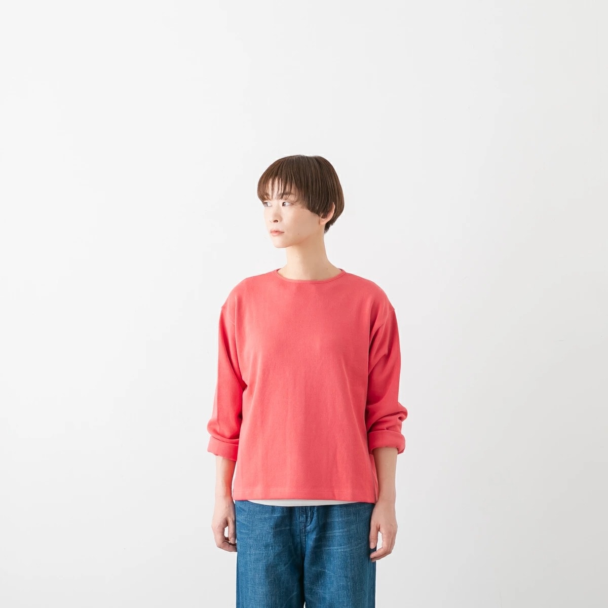 gicipi ジチピ リラックスフィット ミラノリブ クルーネック ニットソー スピナーッチョ SPINACIO 5色 2516A