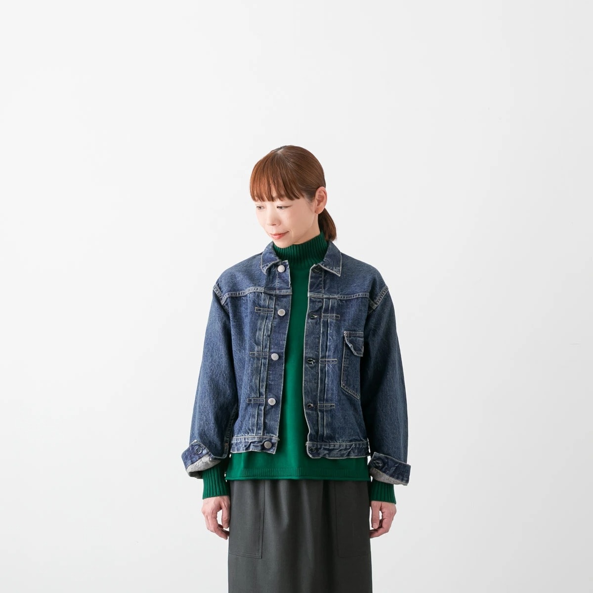 orSlow オアスロウ <br />1940'S TYPE1 PLEATED FRONT DENIM BLOUSE<br />プリーツ フロント デニム ジャケット 03-6011-84