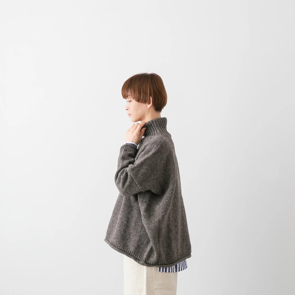 utilite ユティリテ ペルー ハイランドウール タートルネック プルオーバー 5色 UT410AWK12