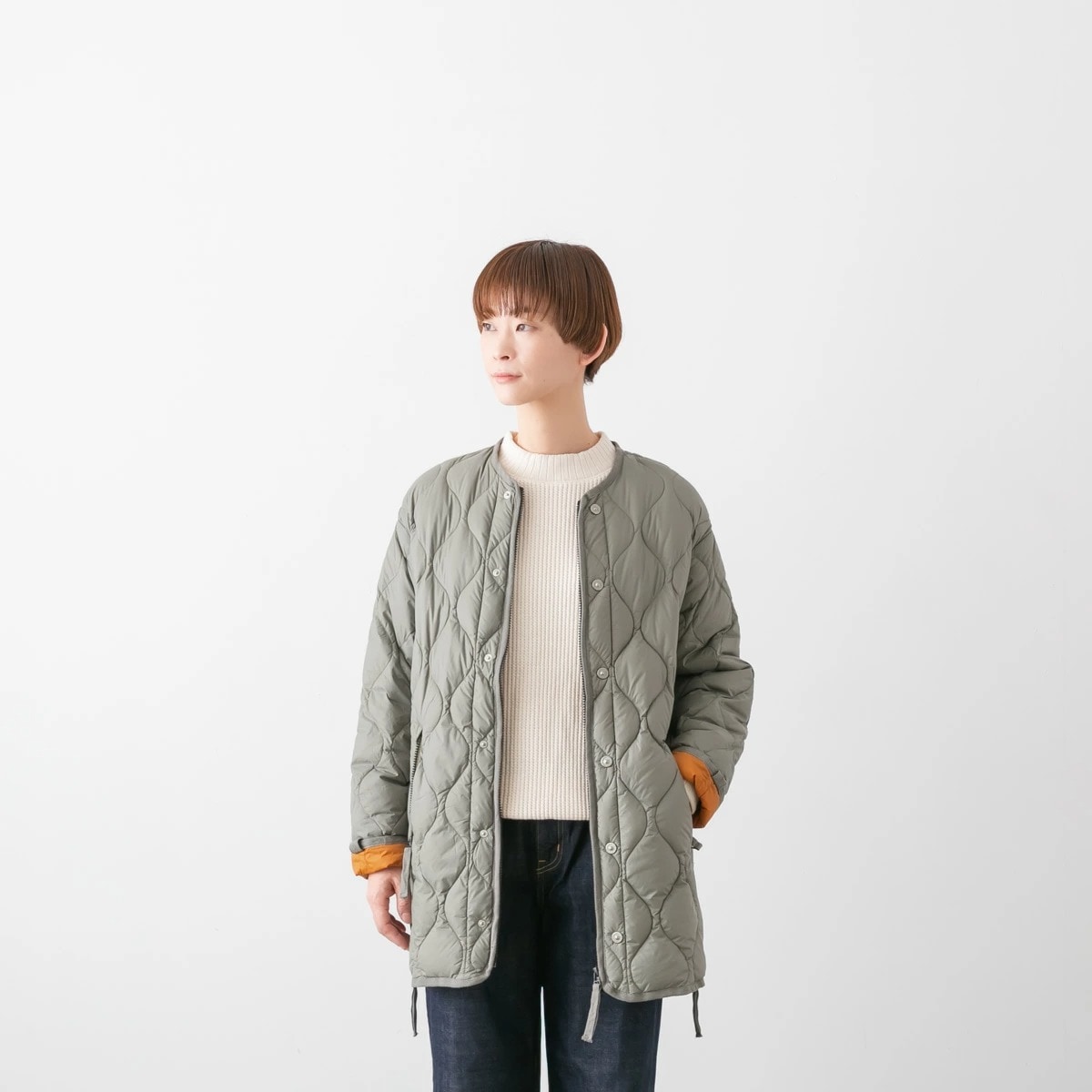 TAION タイオン ミリタリー M65 ライナー Wジップ ダウン ジャケット ソフトシェル 5色 WM65LSZBML-1