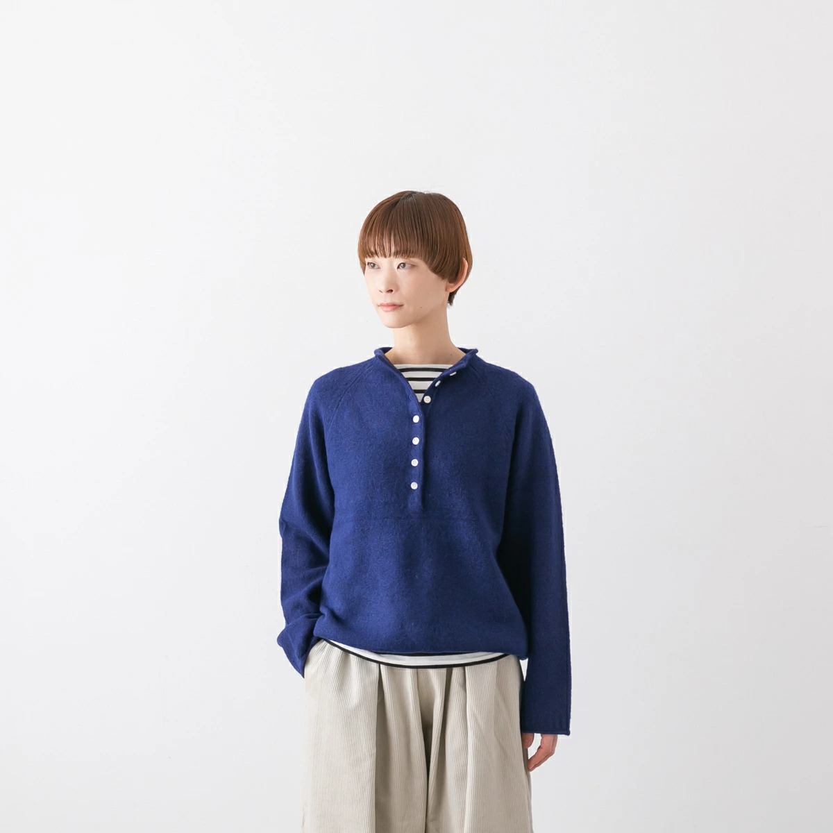 maomade マオメイド モックネック ヘンリーネック プルオーバー 5色 551121