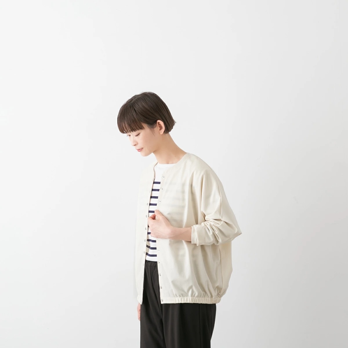 harmonie アルモニ PBT 裏毛 ドルマン カーディガン 2色 62515140