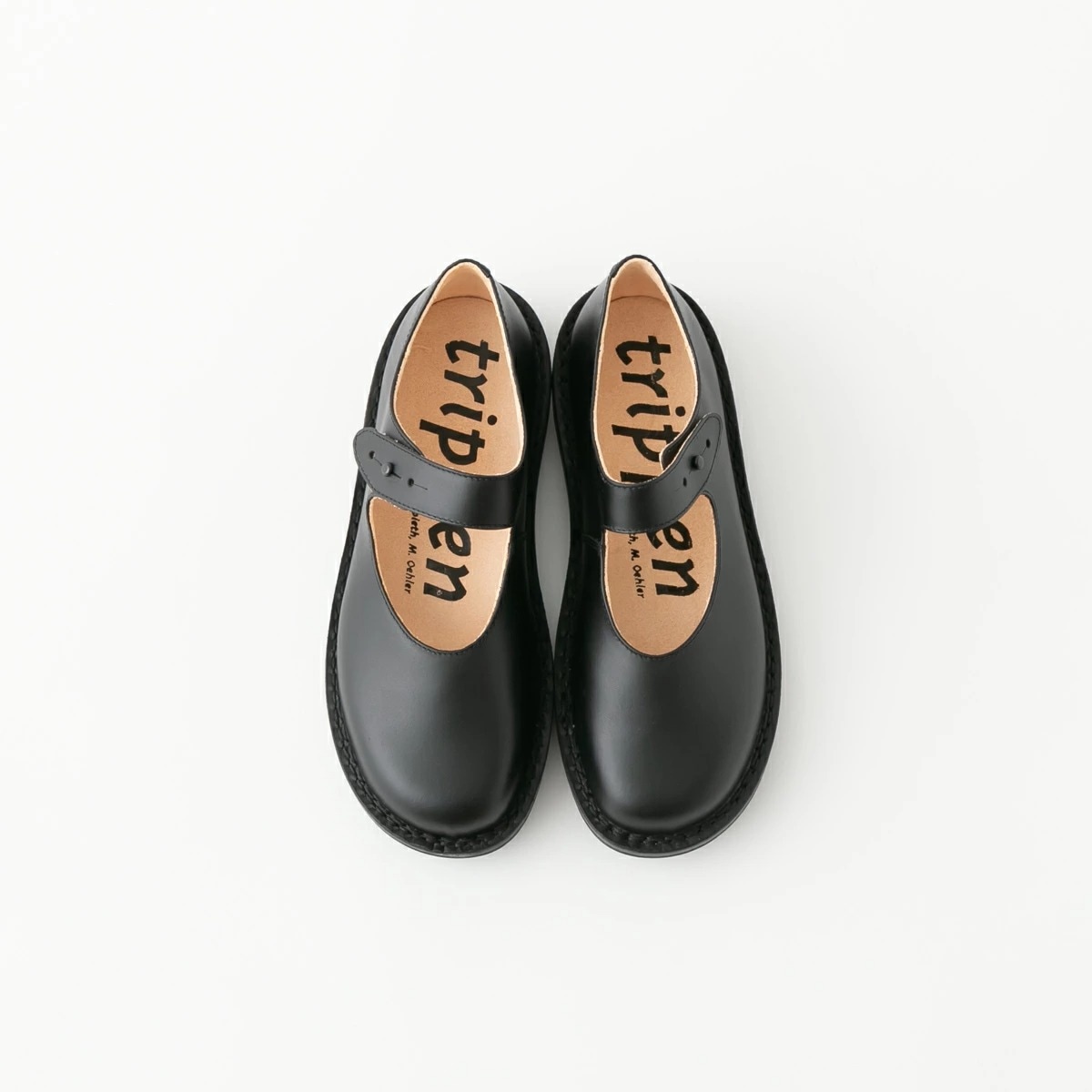 trippen トリッペン レザー ストラップシューズ ガーリー Girly black
