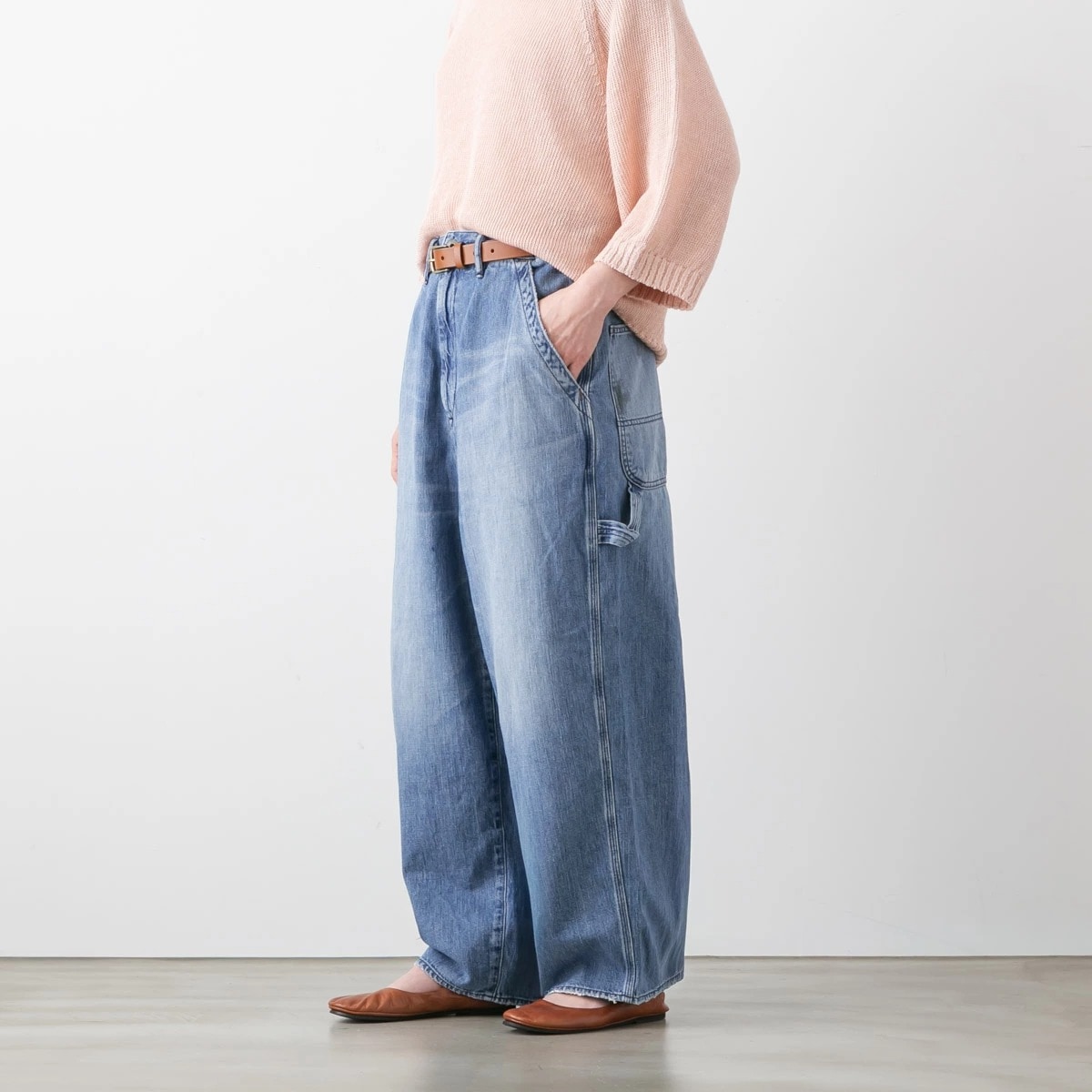 Brocante ブロカント 10oz 甘織デニム デフォルメ パントルパンツ 33-433D