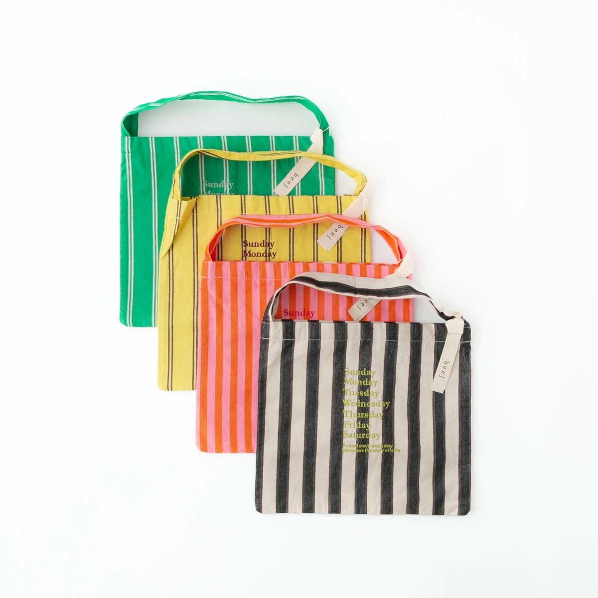 beej ビージ Stripe fabric OS bag ストライプ ファブリック ワンショルダー バッグ 4色 PWMI-IT-018
