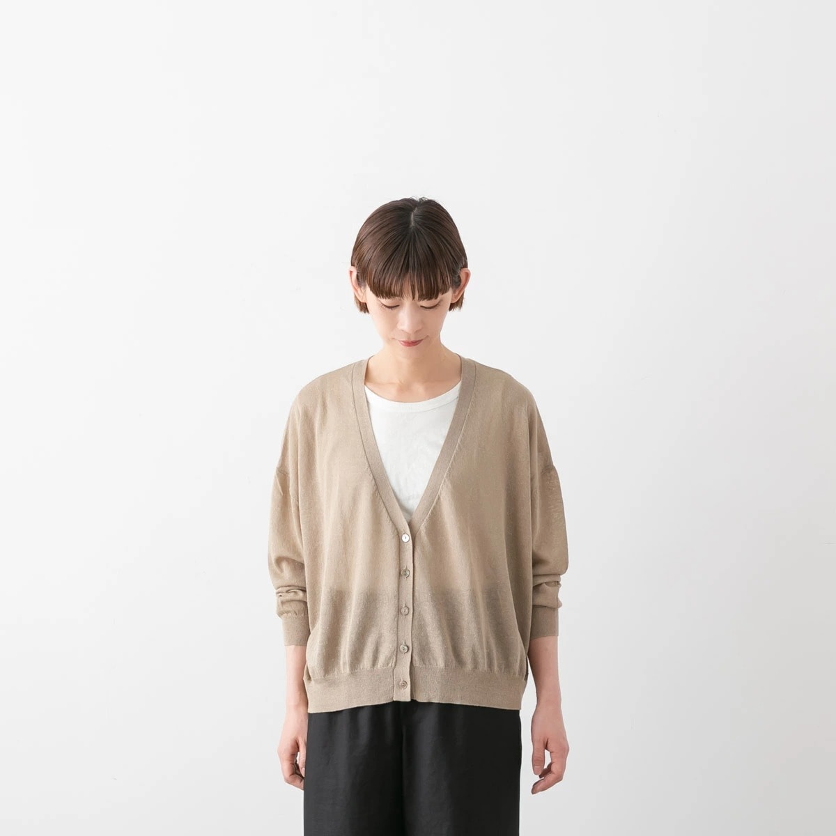 mizuiro ind ミズイロインド Vネック カーディガン 3色 2-220036