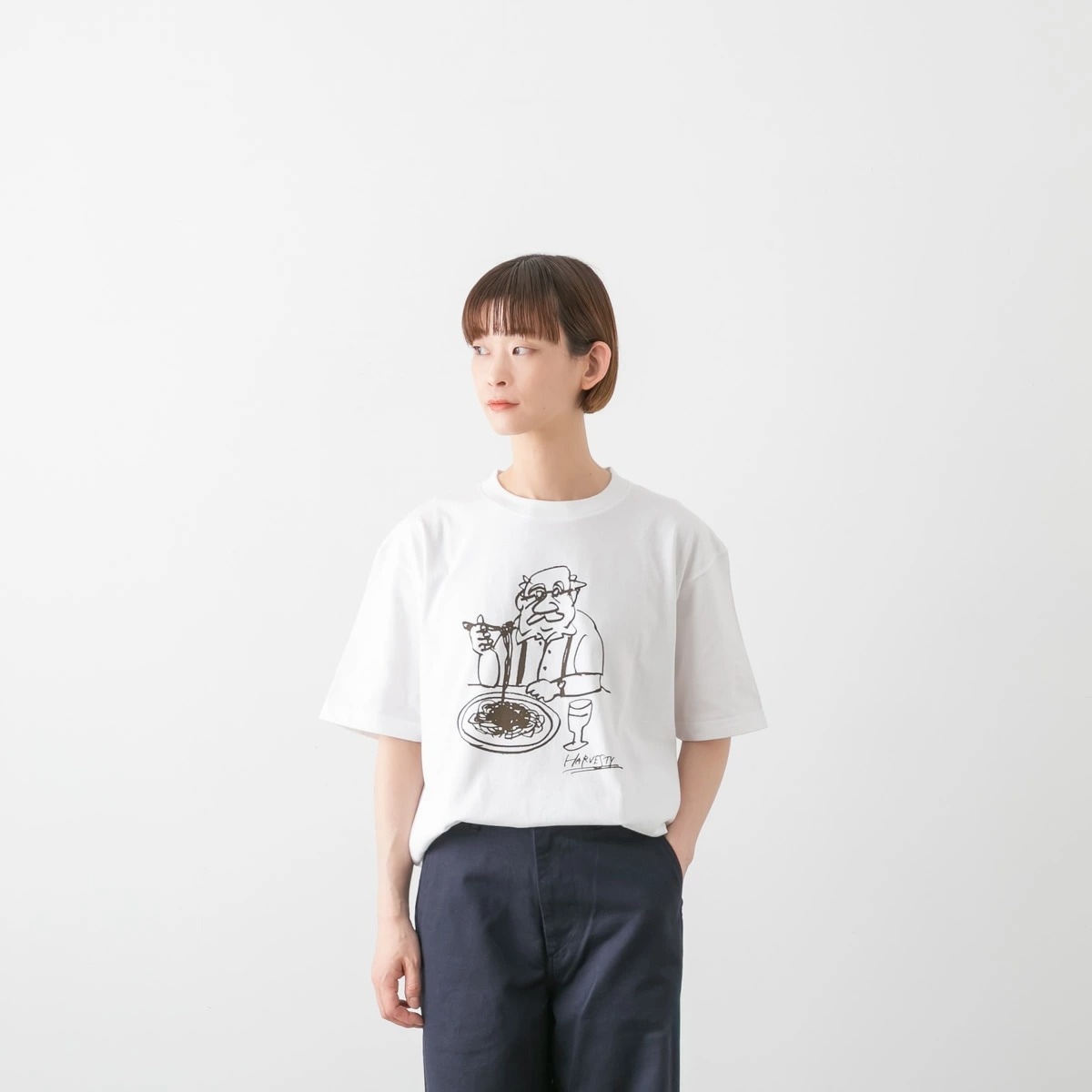HARVESTY ハーベスティ プリント Tシャツ 2種 A52610 CAT A52611 UNCLE