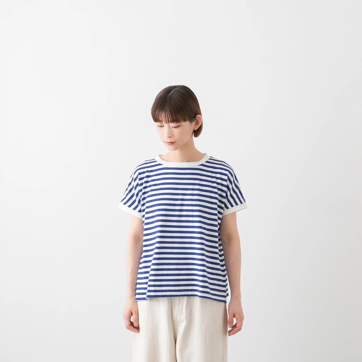 NARU ナル クラシック 天竺 ミナミ  ボーダー 半袖 Tシャツ 5色 649036BF