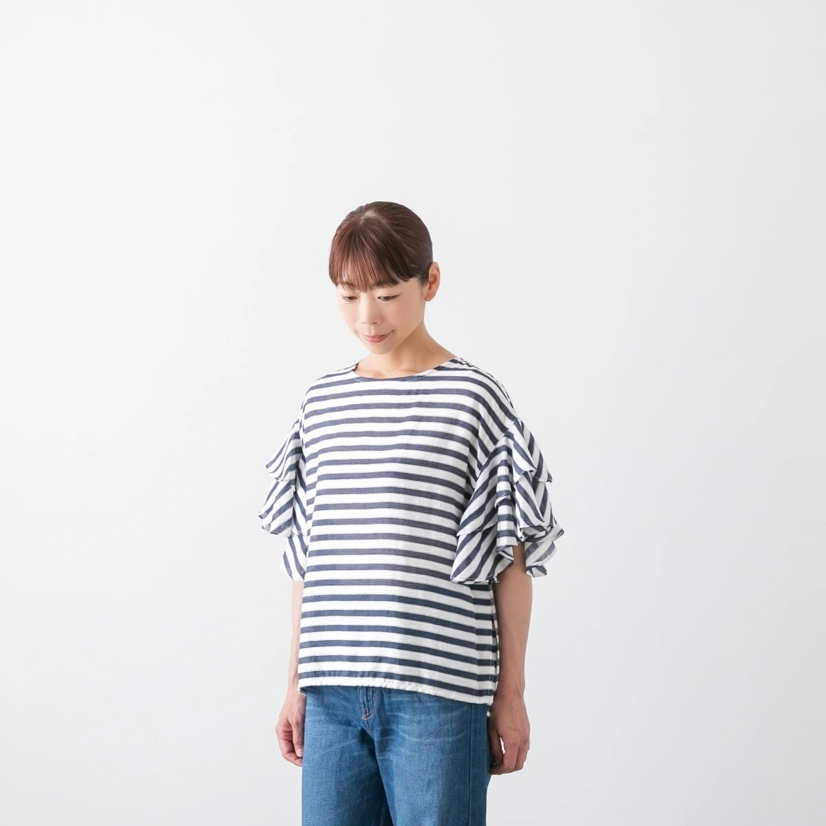 MANON マノン FLARE SLEEVE PULL OVER BLOUSE フレアスリーブ プル