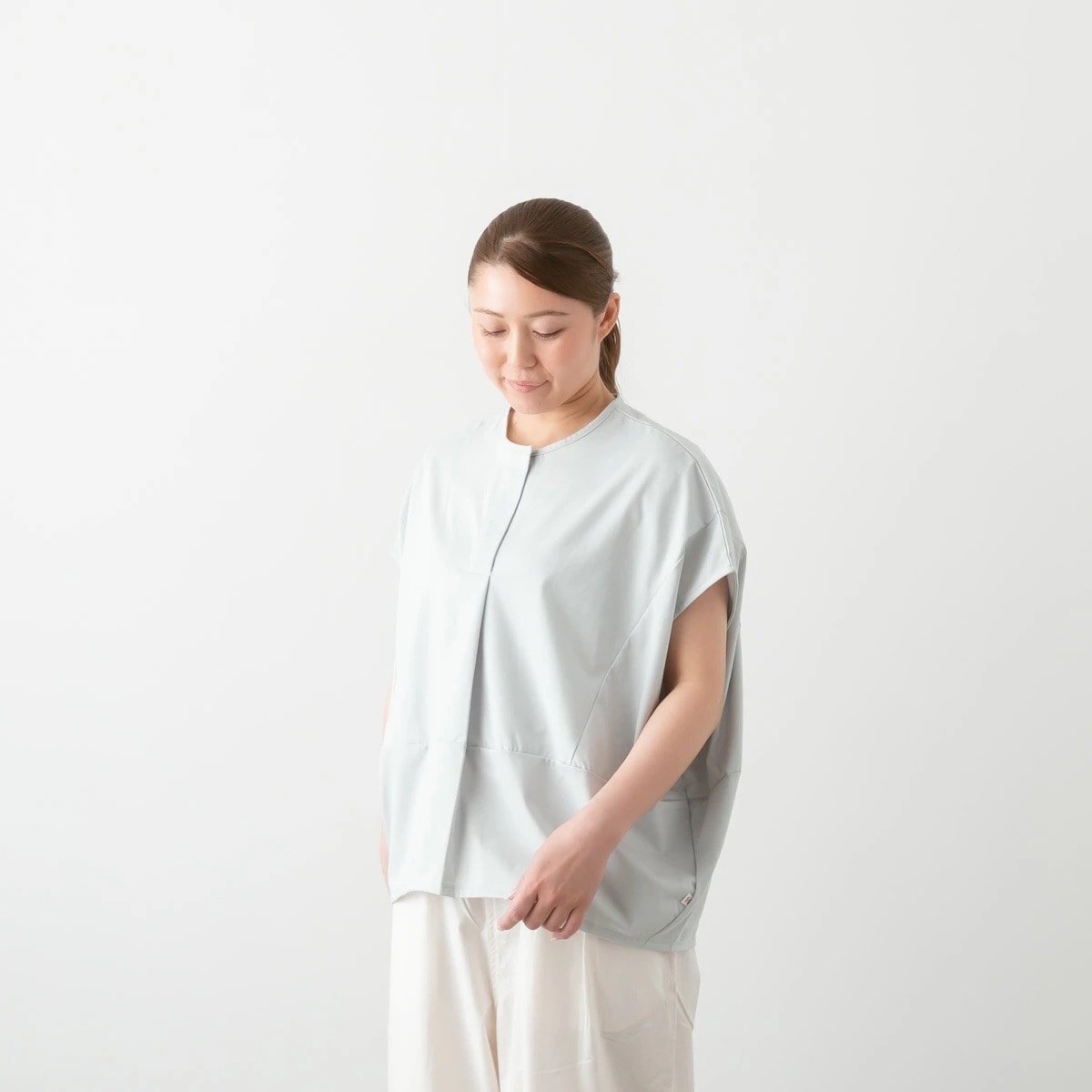 harmonie アルモニ オーガニックコットン プレーティング スキッパー コクーン Tシャツ 6色 62653800