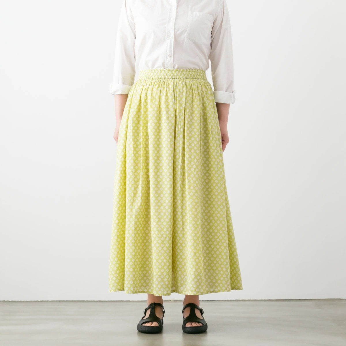 Brocante ブロカント インドプリント フロンセスカート 3色 37-310X