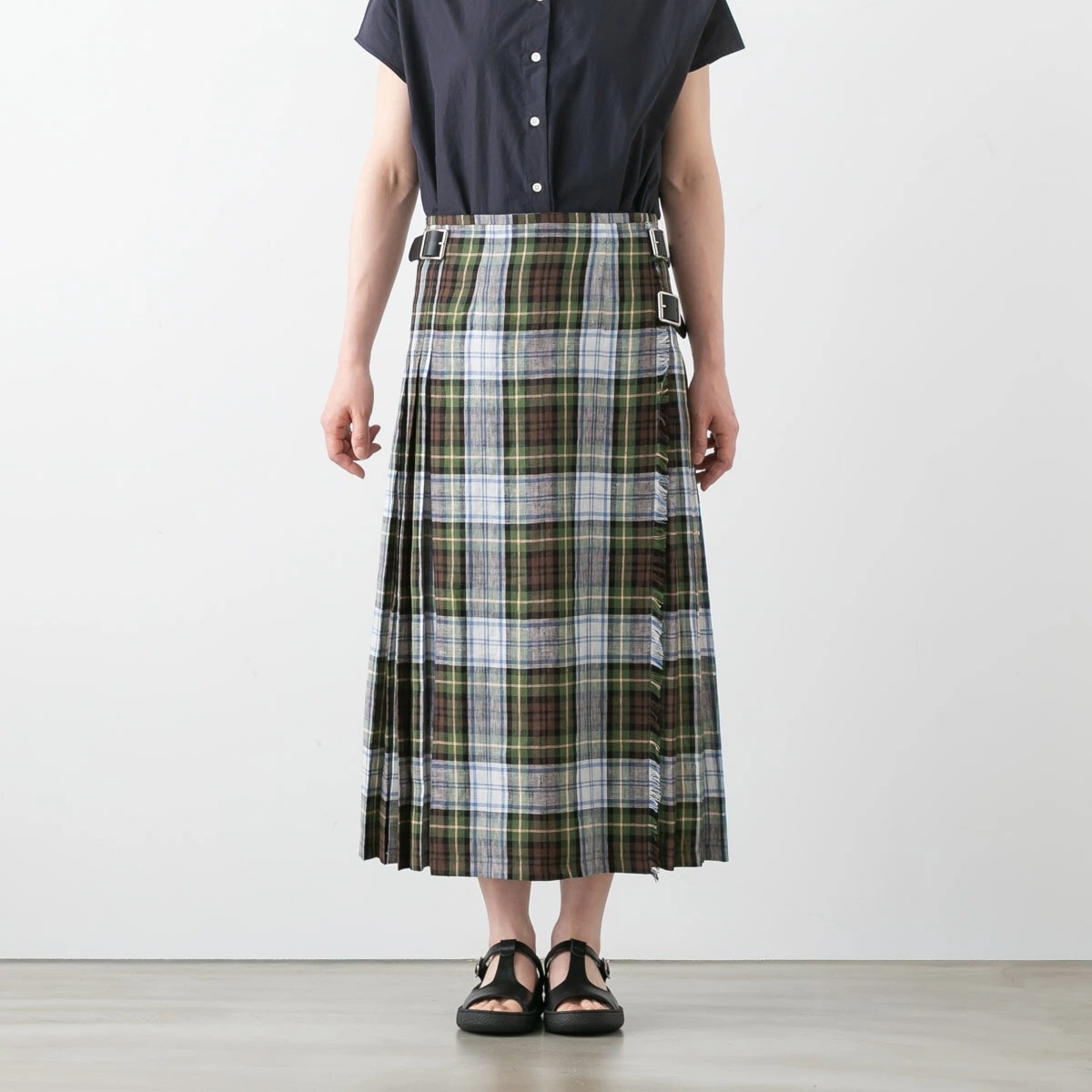 O'NEIL OF DUBLIN オニール・オブ・ダブリン PLEATED MAXI SKIRT