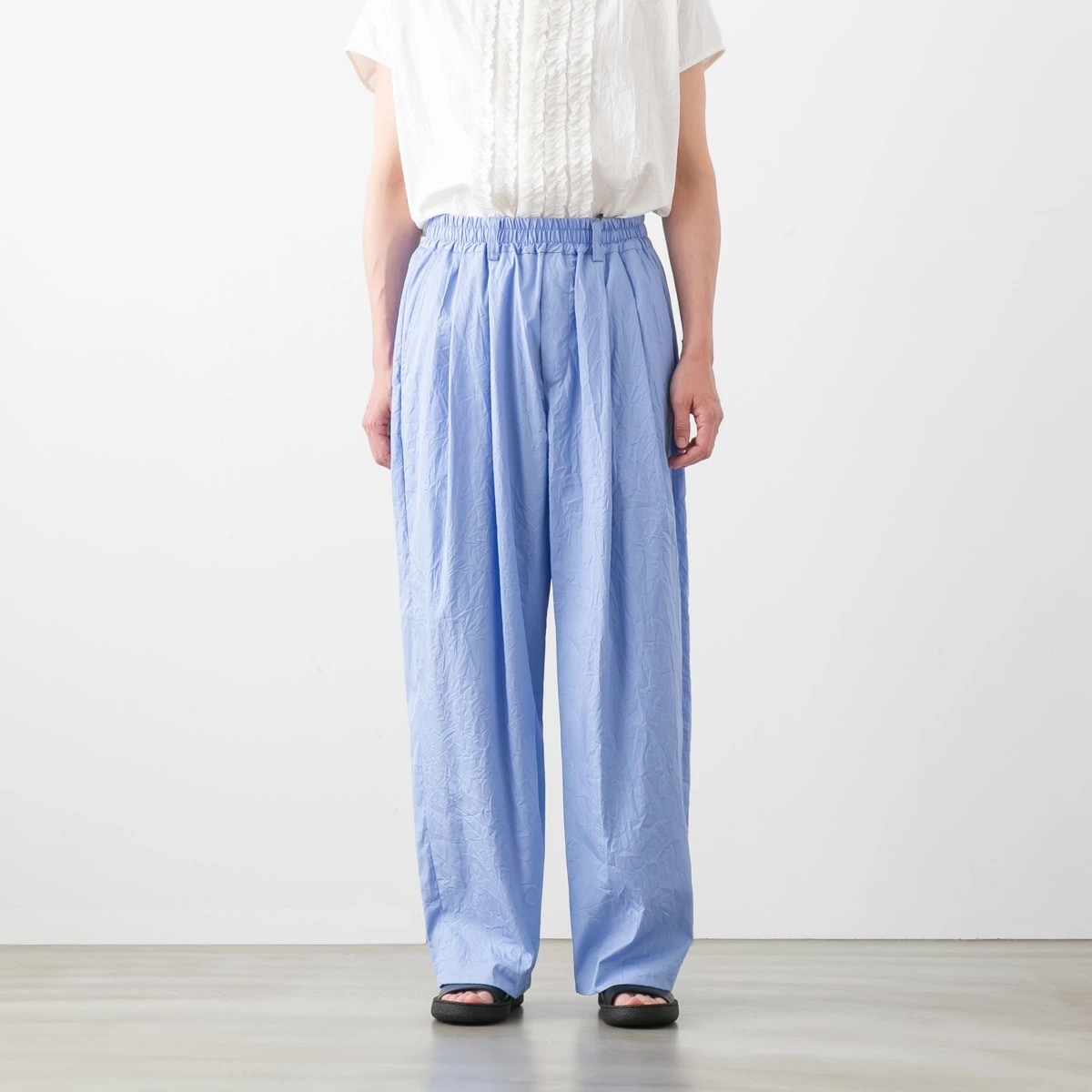 HTS エイチティーエス LINEN KERSEY BAKER PANTS コットン リネン