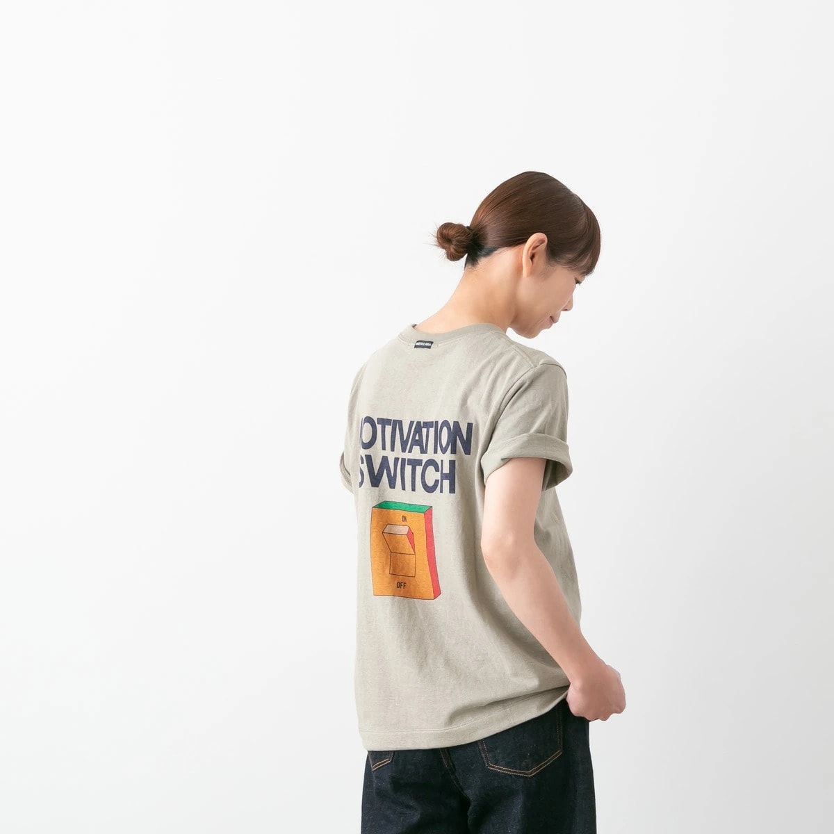 ラフィー丸胴 バックプリントT Americana アメリカーナ ラフィー丸胴天竺 バックプリント Tシャツ 4色