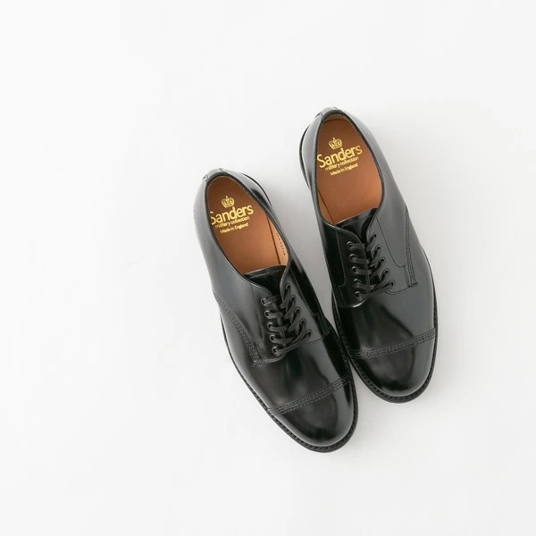 SANDERS サンダース MILITARY DERBY SHOE BLACK POLISHING LEATHER ミリタリー ダービーシューズ ブラックレザー 1830B