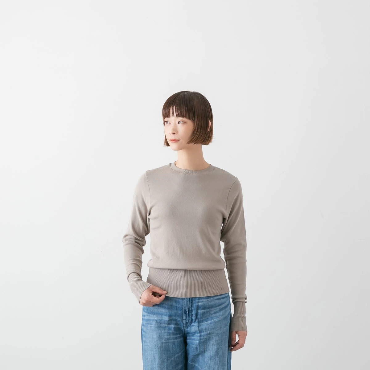 gicipi ジチピ コットン クルーネック 長袖 フラーゴラ FRAGORA 5色 2611A