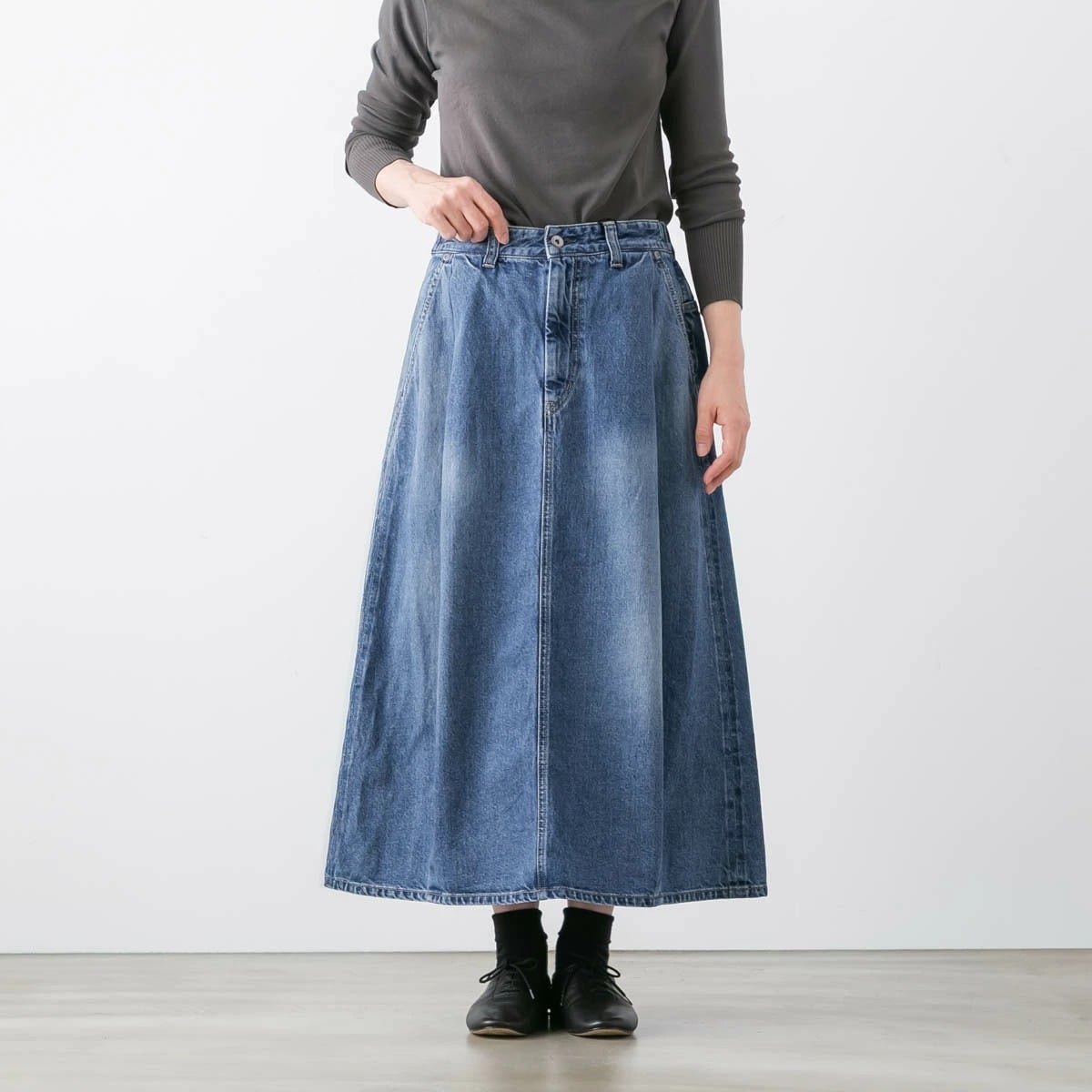 NARU ナル 40フレンチリネン ノッポパンツ 5色 654860BE