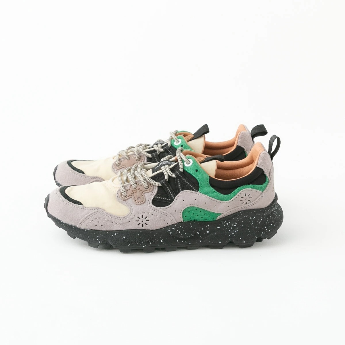 Flower MOUNTAIN フラワーマウンテン YAMANO3 スニーカー Beige/Green FM63093