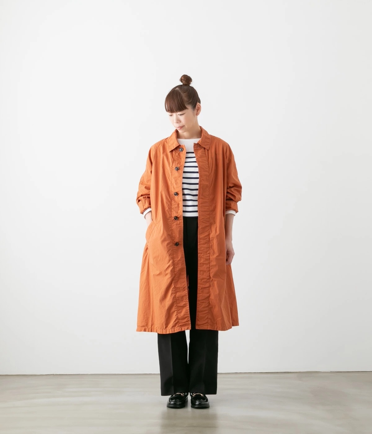 HTS エイチティーエス COTTON POPLIN OVERDYE BALMACAAN COAT コットン