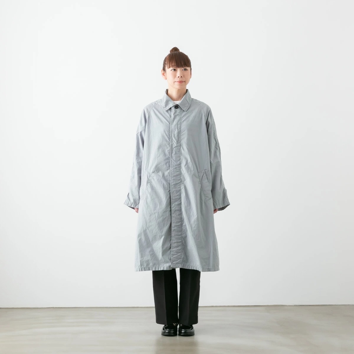 HTS エイチティーエス COTTON POPLIN OVERDYE BALMACAAN COAT コットン