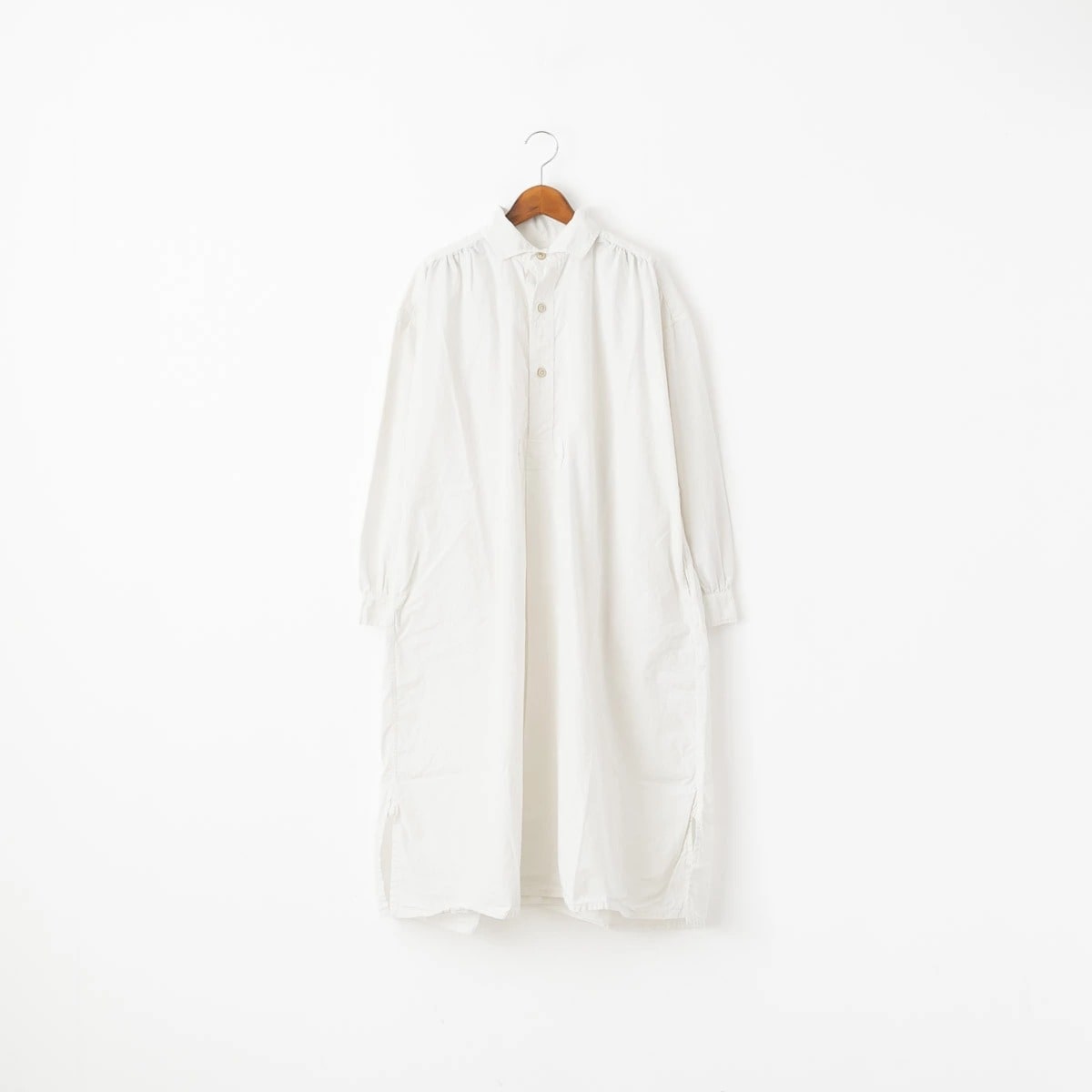 ARMEN アーメン 40s POPLIN OVER DYE WORK GATHERED SHIRT DRESS ポプリン ワーク ギャザー シャツドレス 4色 INAM2555