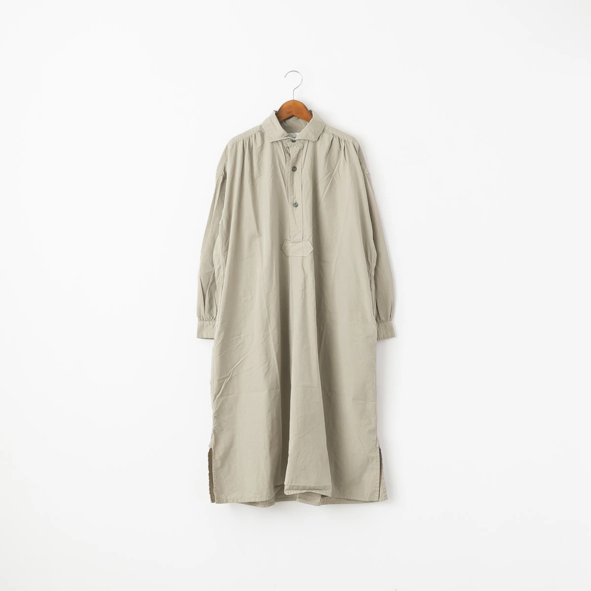 ARMEN アーメン 40s POPLIN OVER DYE WORK GATHERED SHIRT DRESS ポプリン ワーク ギャザー シャツドレス 4色 INAM2555
