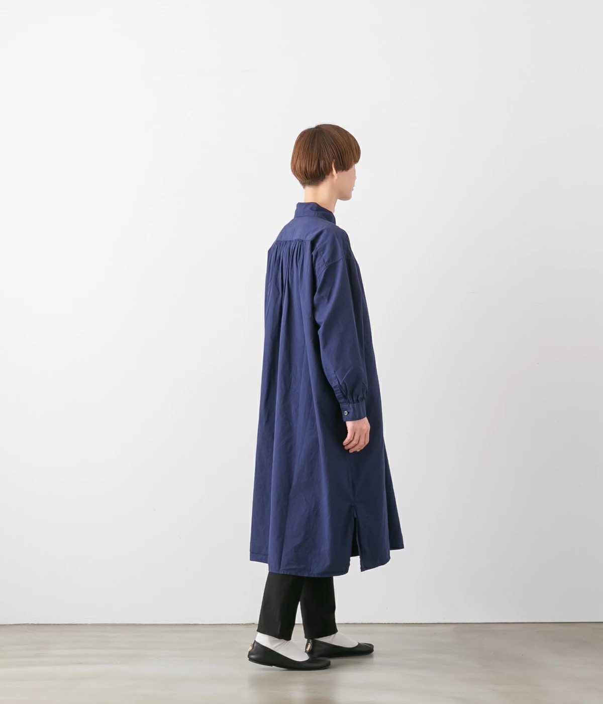 ARMEN アーメン 40s POPLIN OVER DYE WORK GATHERED SHIRT DRESS ポプリン ワーク ギャザー シャツドレス 4色 INAM2555