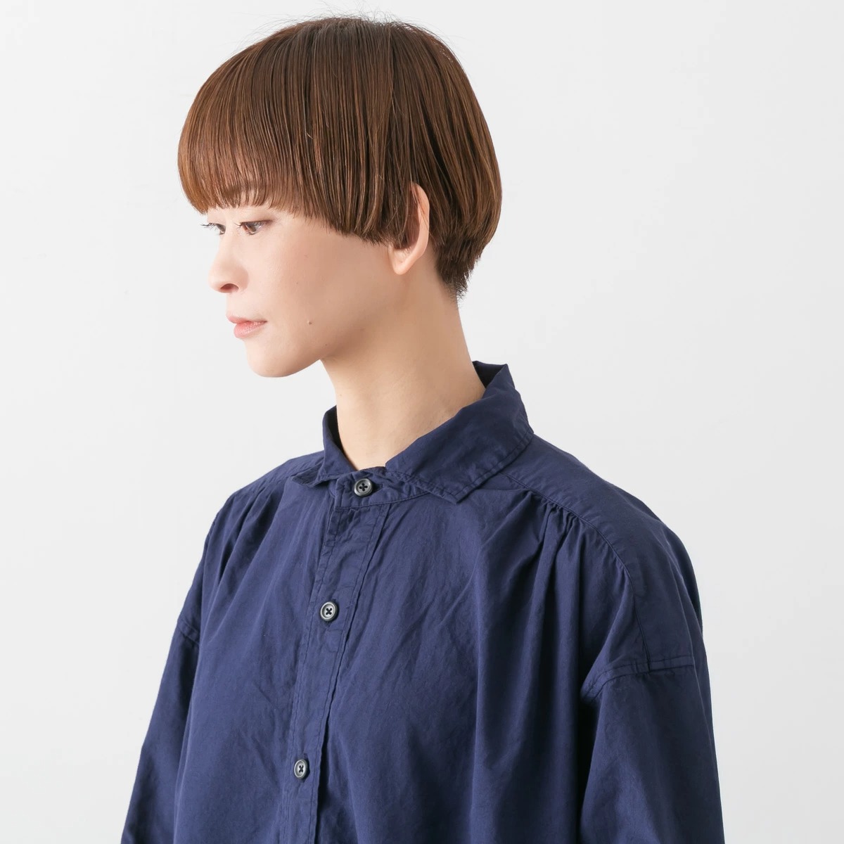 ARMEN アーメン 40s POPLIN OVER DYE WORK GATHERED SHIRT DRESS ポプリン ワーク ギャザー シャツドレス 4色 INAM2555