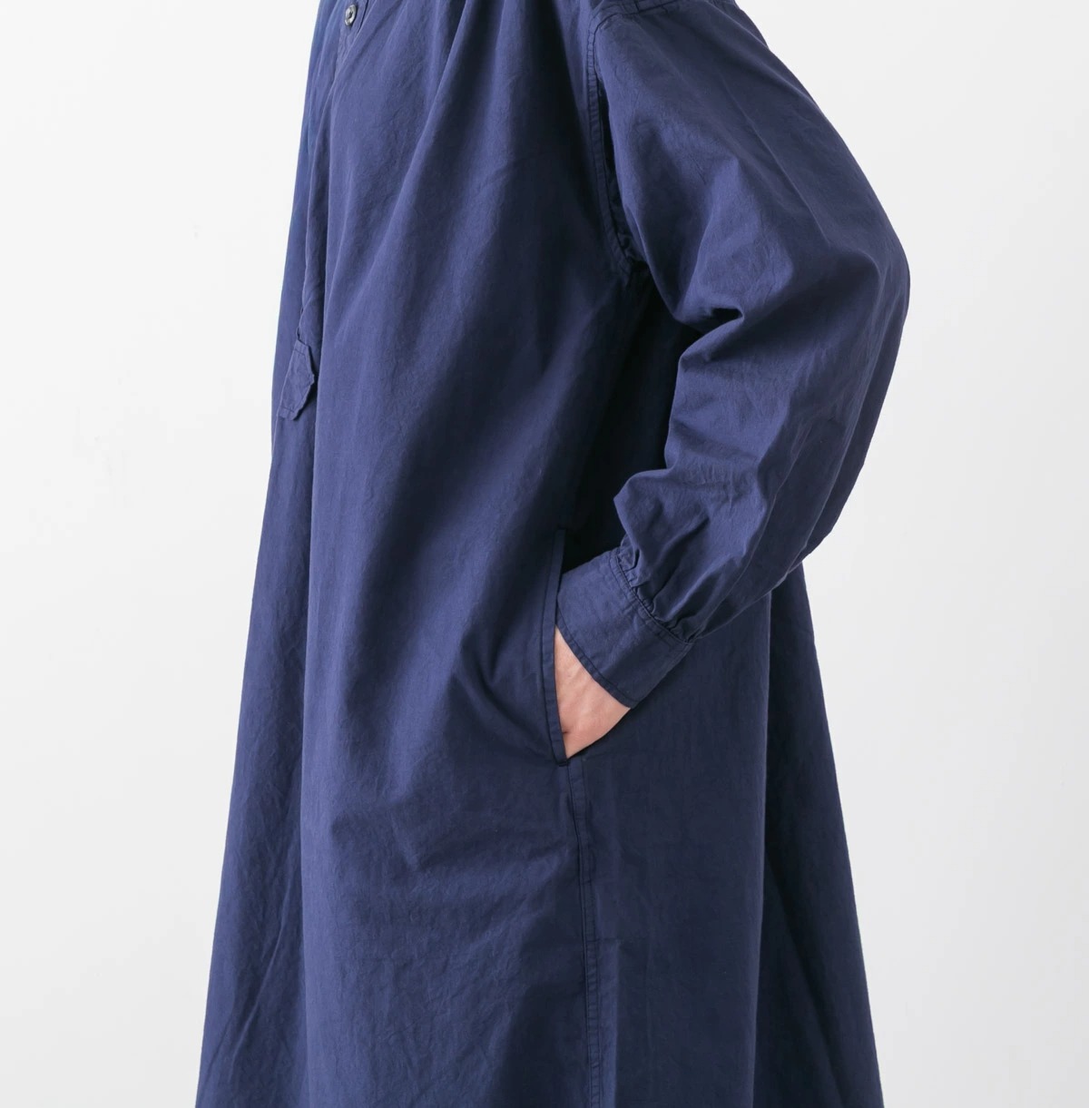 ARMEN アーメン 40s POPLIN OVER DYE WORK GATHERED SHIRT DRESS ポプリン ワーク ギャザー シャツドレス 4色 INAM2555