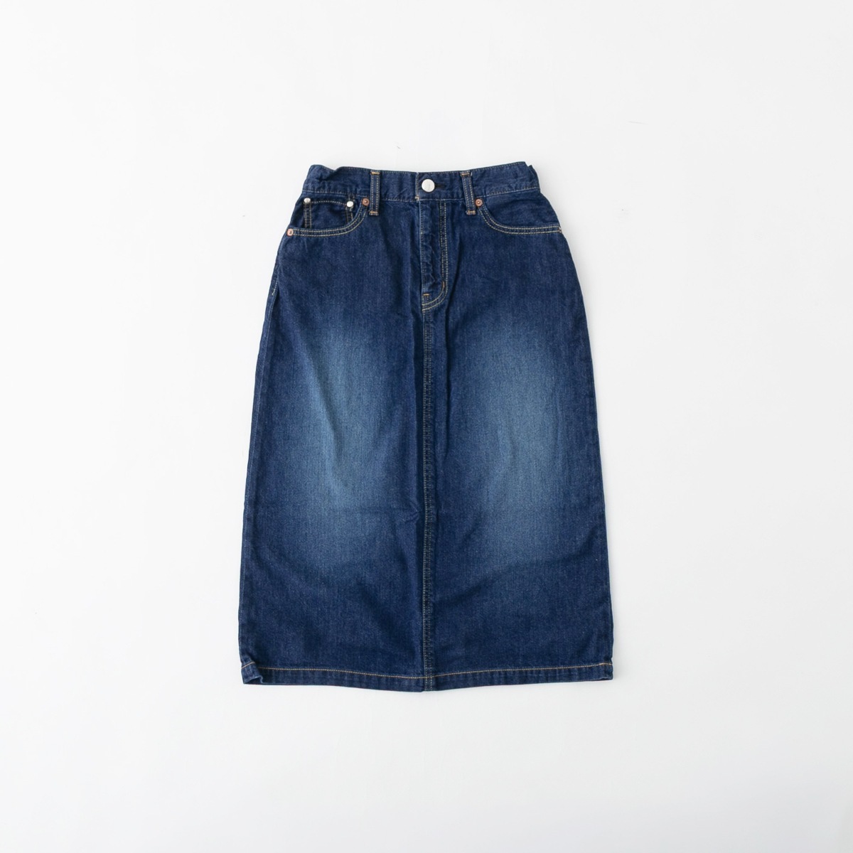 caqu サキュウ FS 3/4 skirt 2 デニム スカート 2色 25029