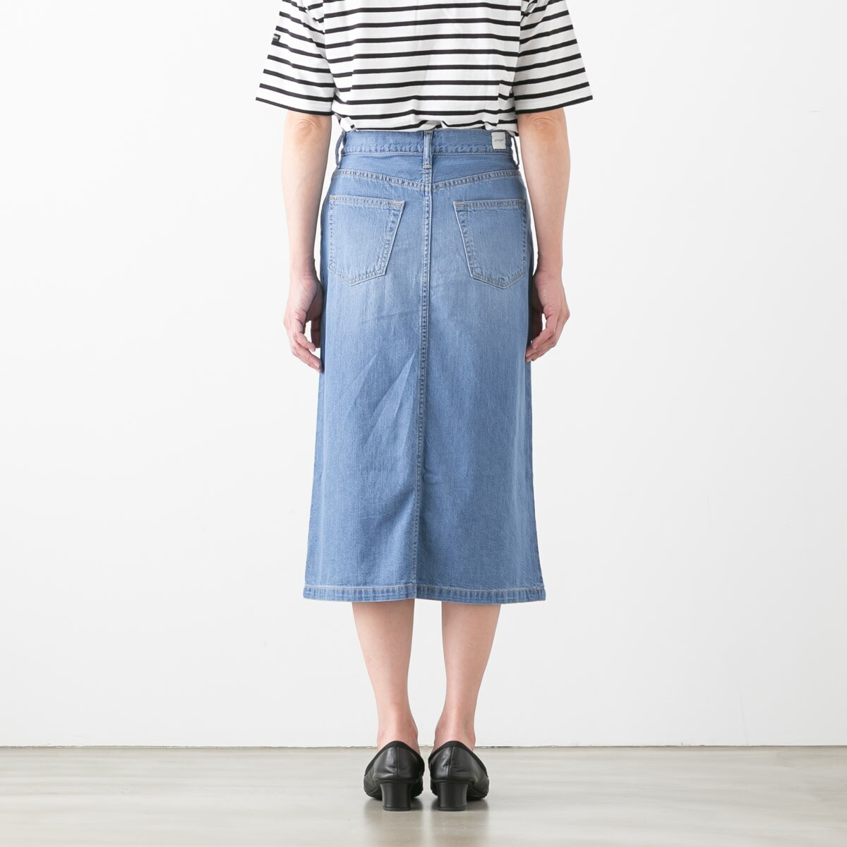 caqu サキュウ FS 3/4 skirt 2 デニム スカート 2色 25029