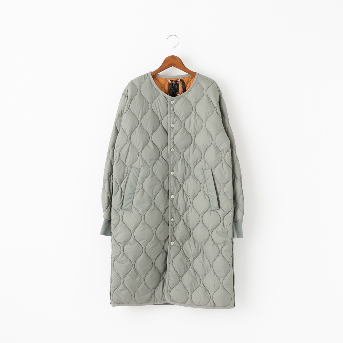 TAION タイオン  ミリタリー オーバーサイズクルーネック ダウンコート ソフトシェル 4色 104LSBPML-1-LONG