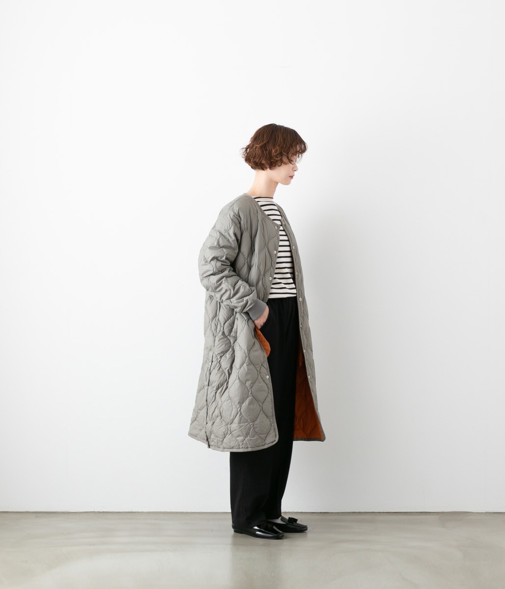 TAION タイオン  ミリタリー オーバーサイズクルーネック ダウンコート ソフトシェル 4色 104LSBPML-1-LONG