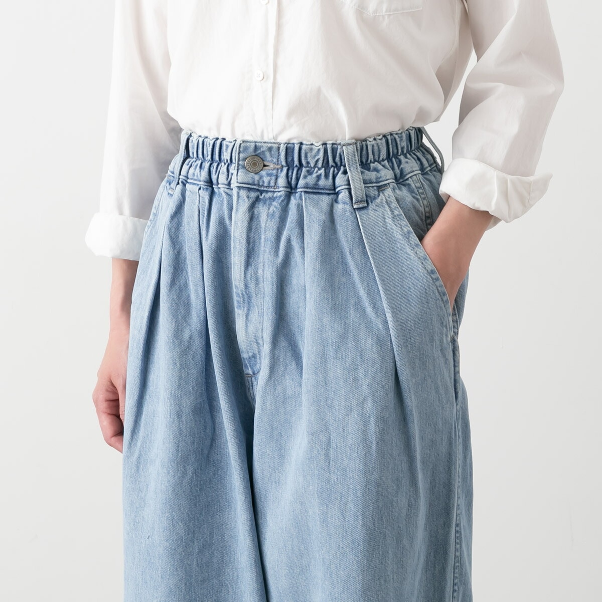 HARVESTY ハーベスティ DENIM NARROW CIRCUS PANTS / LIGHT BLUE