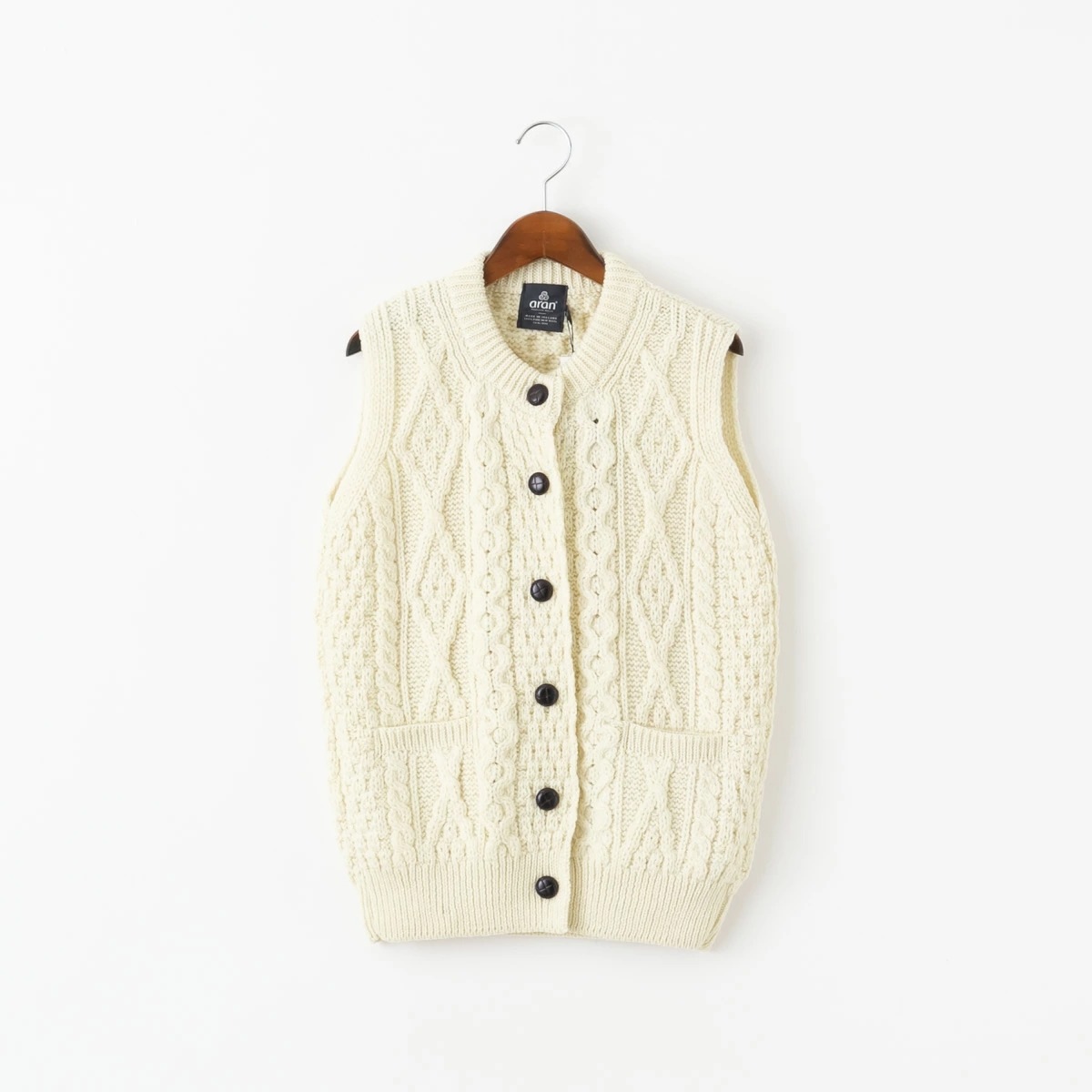 Aran Woollen Mills アランウーレンミルズ ウール ニット ベスト 3色