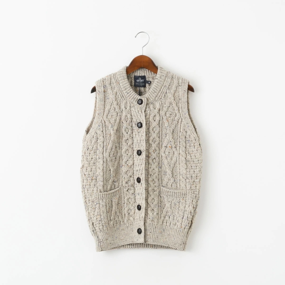 Aran Woollen Mills アランウーレンミルズ ウール ニット ベスト 3色