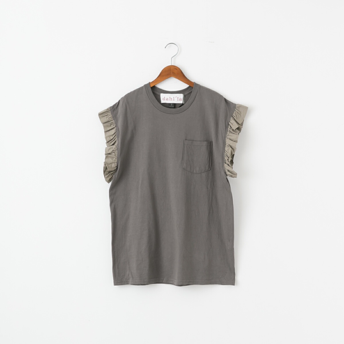 dahl'ia ダリア リメイク フリル 半袖 Tシャツ 3色 HD-99