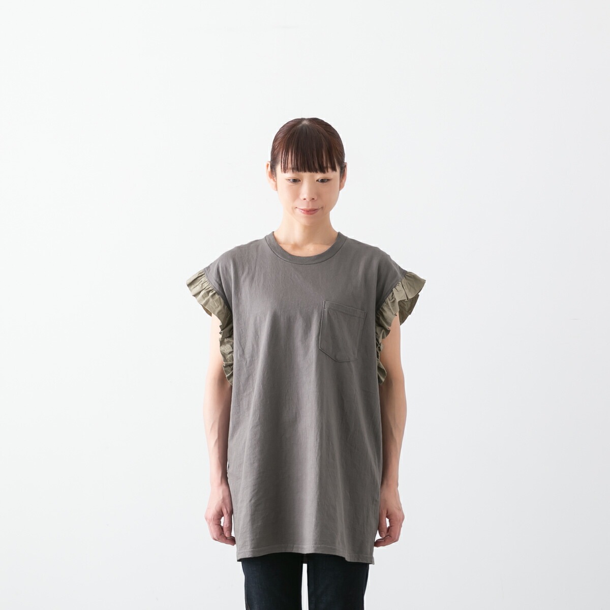 dahl'ia ダリア リメイク フリル 半袖 Tシャツ 3色 HD-99