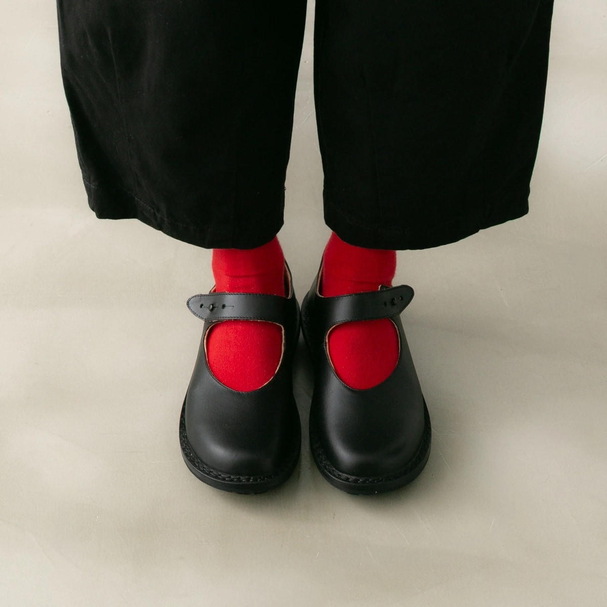trippen トリッペン レザー ストラップシューズ ガーリー Girly black