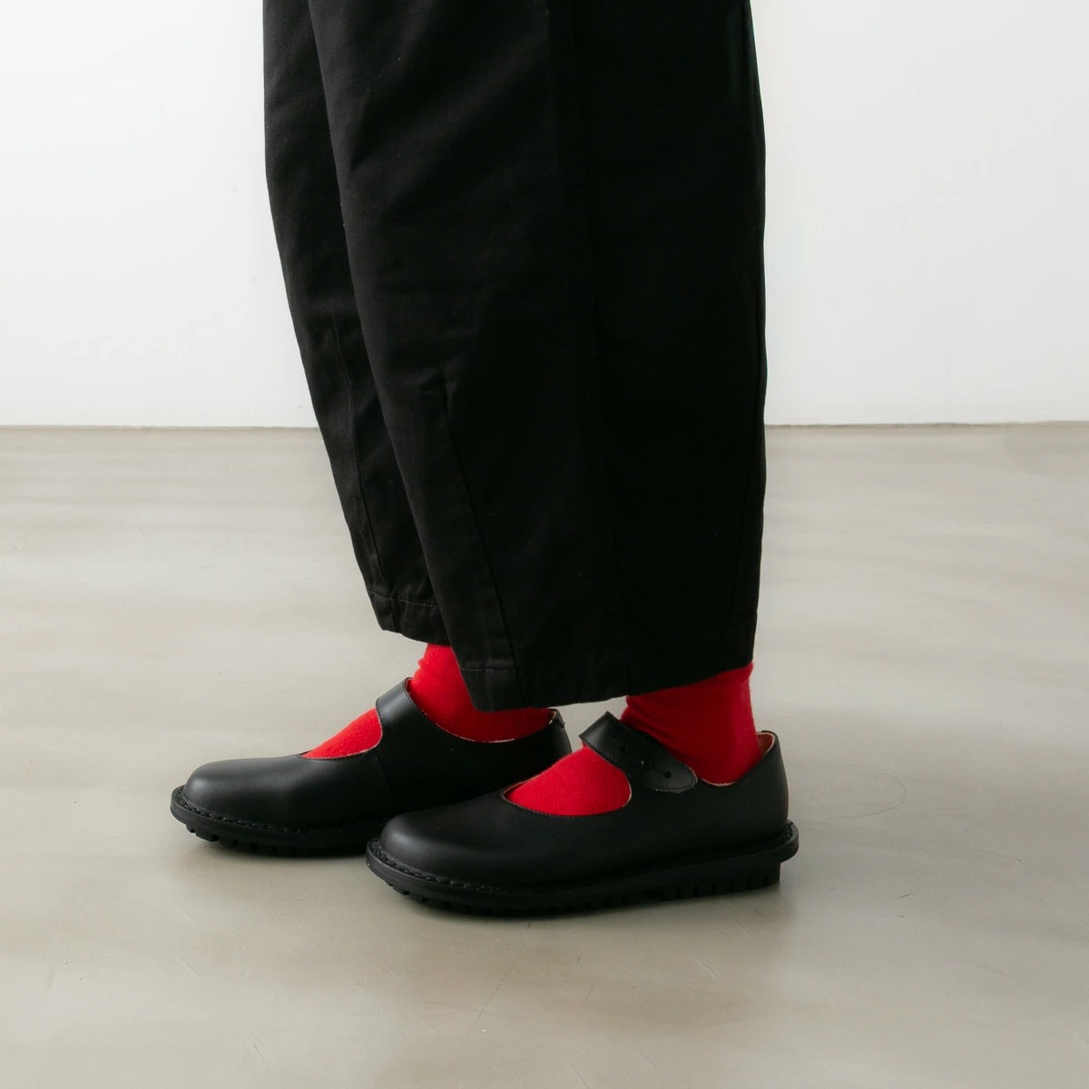 trippen トリッペン レザー ストラップシューズ ガーリー Girly black