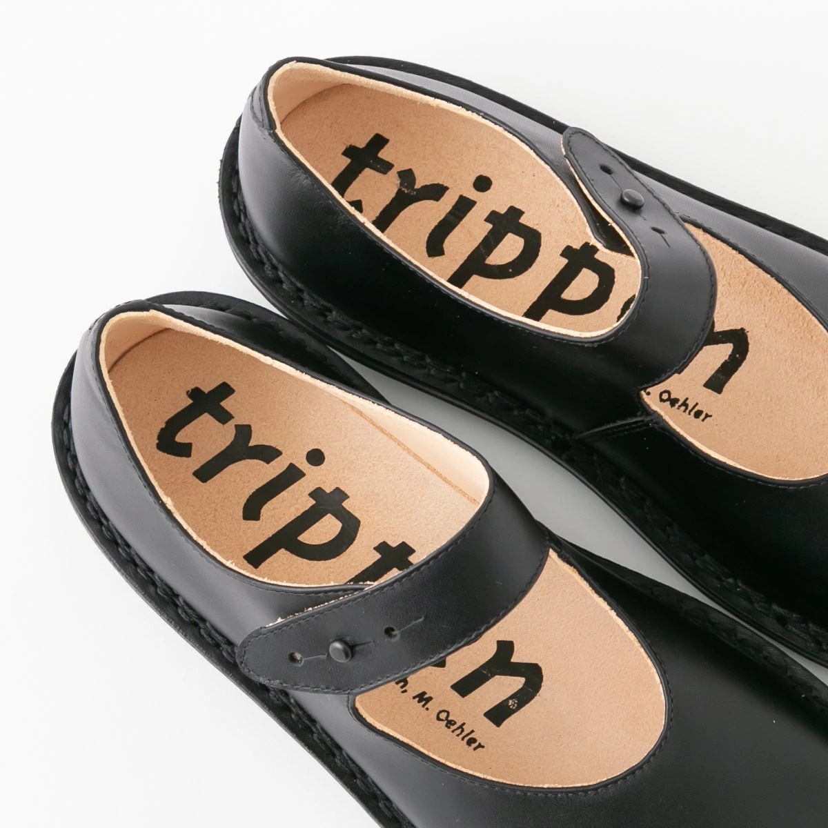 trippen トリッペン レザー ストラップシューズ ガーリー Girly black