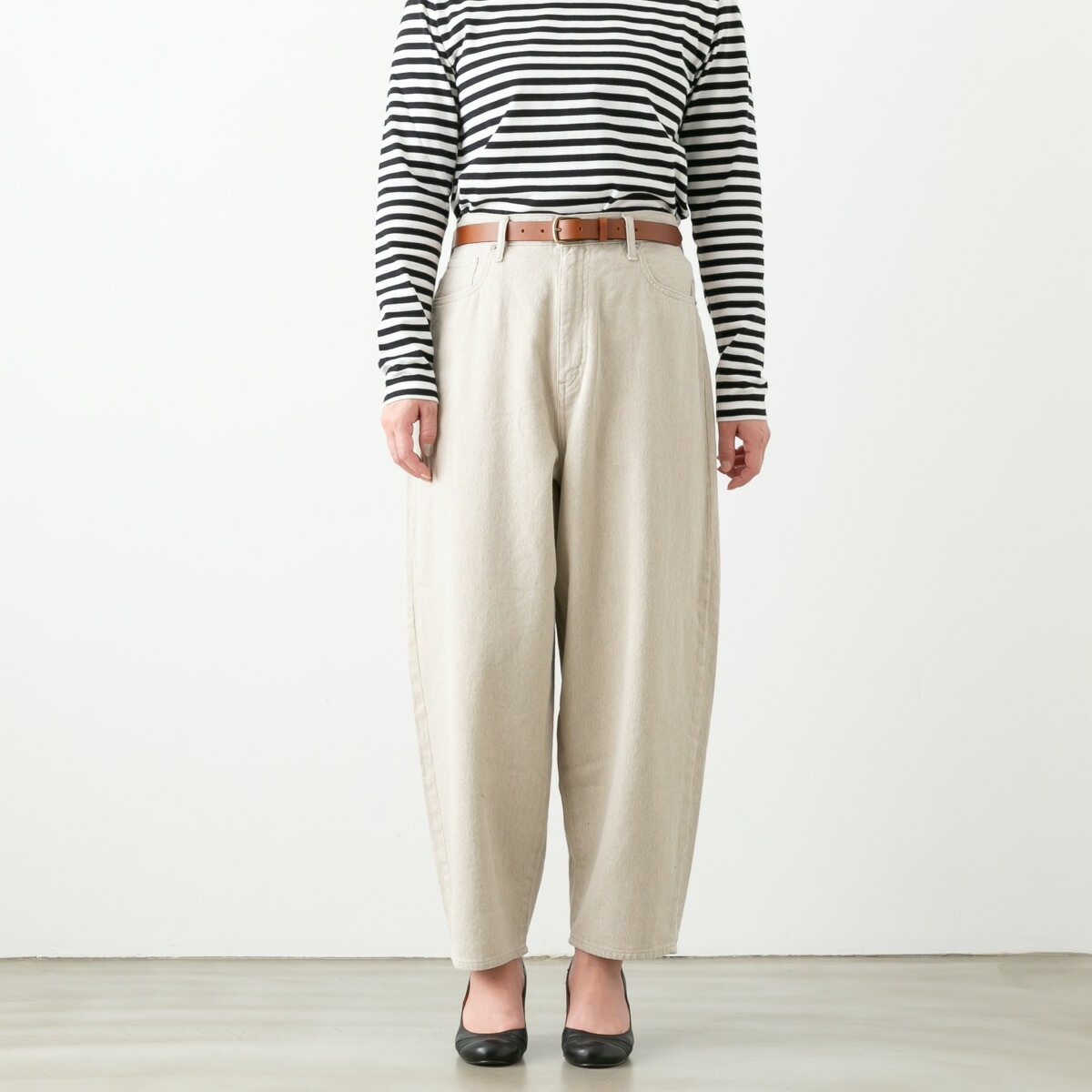 caqu サキュウ Linen Barrel pants リネン バレルパンツ 3色 36221