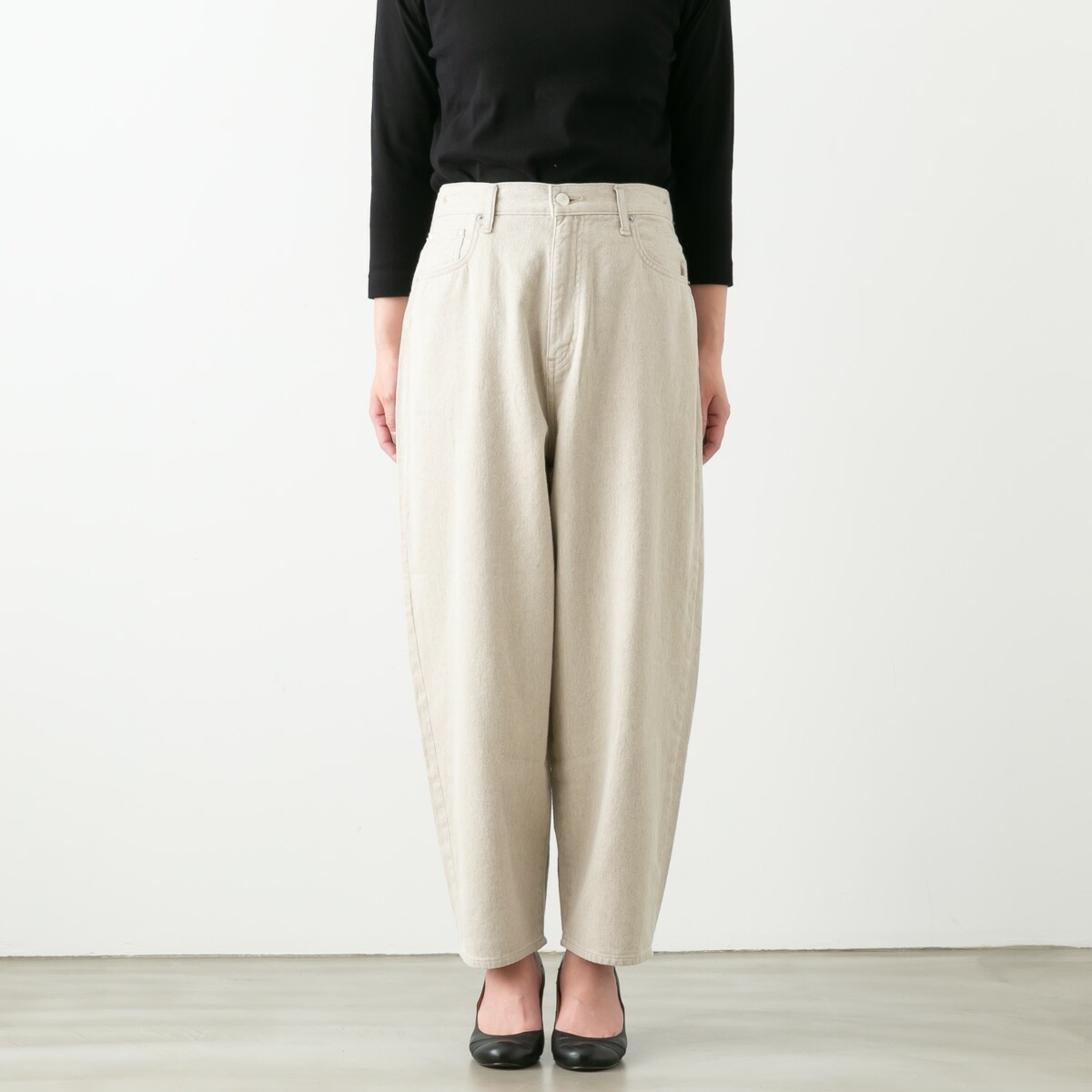 caqu サキュウ Linen Barrel pants リネン バレルパンツ 3色 36221