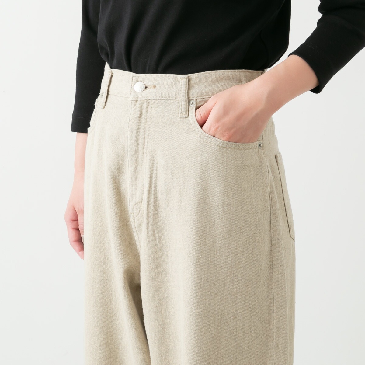 caqu サキュウ Linen Barrel pants リネン バレルパンツ 3色 36221