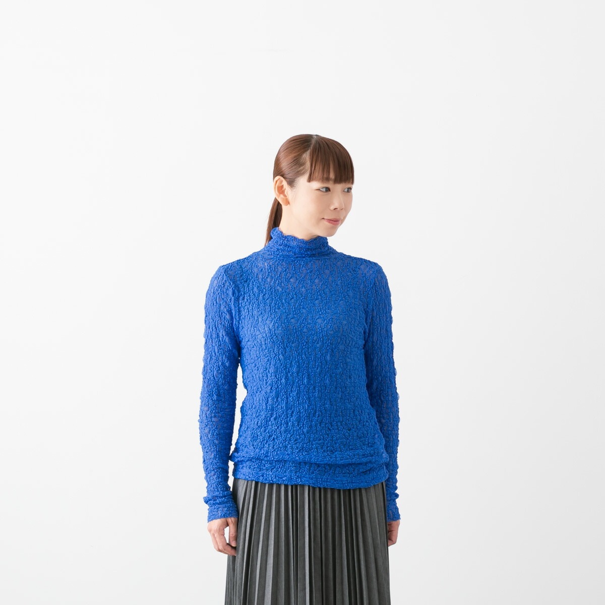 PARIS DE AOUNE パリ ドゥ アオウネ リンクル シャーリング モックネック プルオーバー 4色 PA223CT001