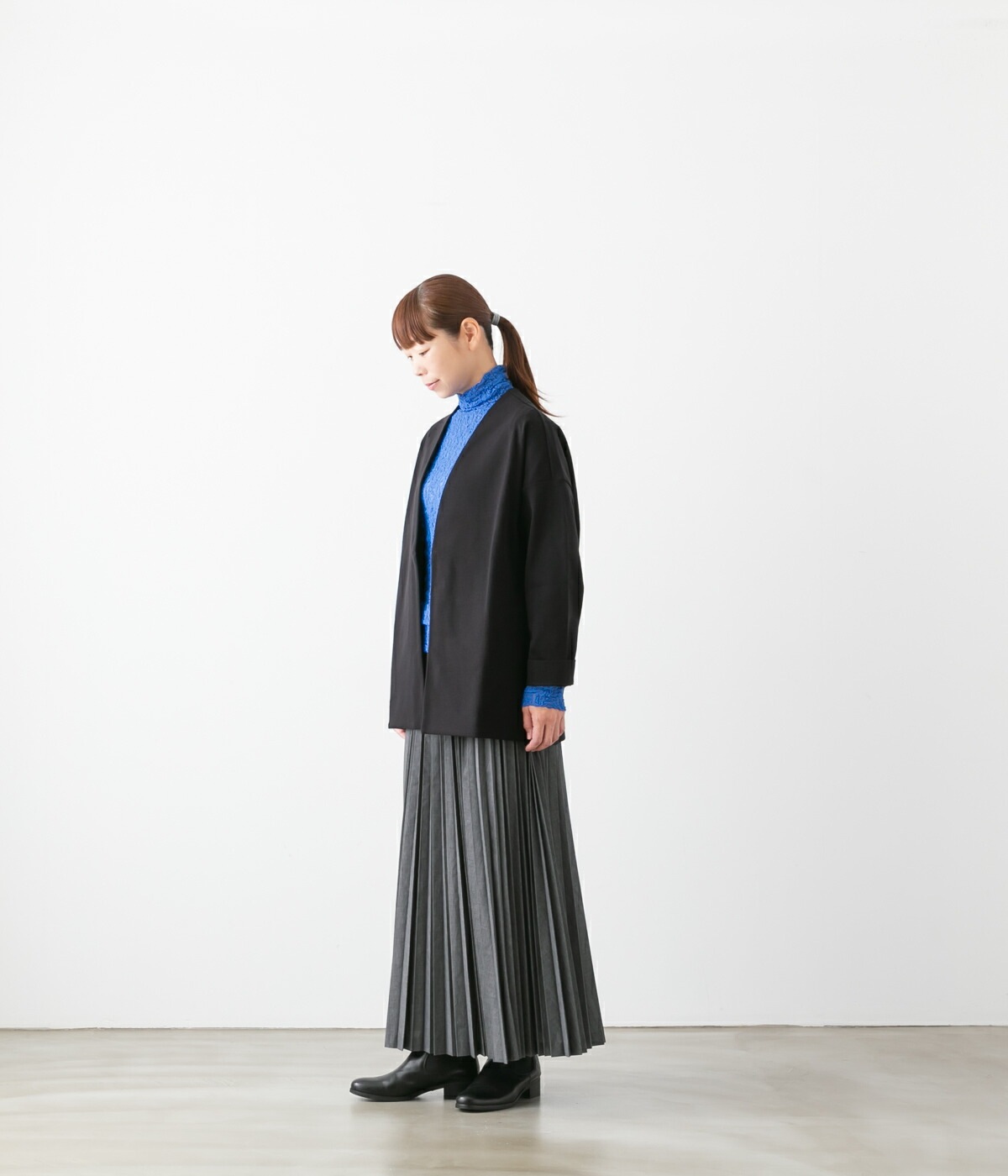 PARIS DE AOUNE パリ ドゥ アオウネ リンクル シャーリング モックネック プルオーバー 4色 PA223CT001