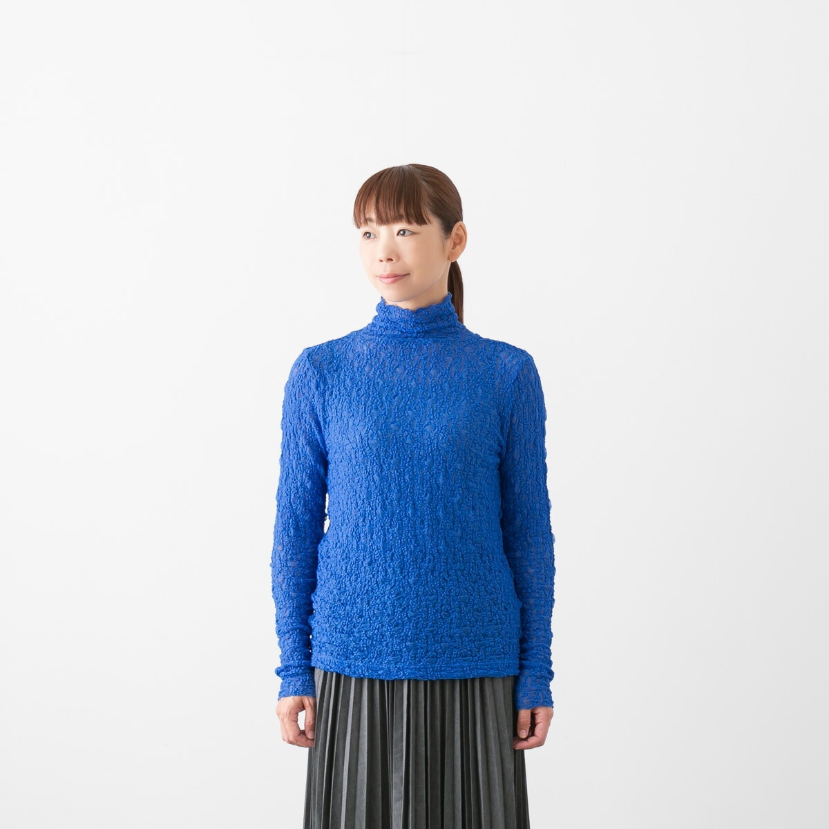 PARIS DE AOUNE パリ ドゥ アオウネ リンクル シャーリング モックネック プルオーバー 4色 PA223CT001