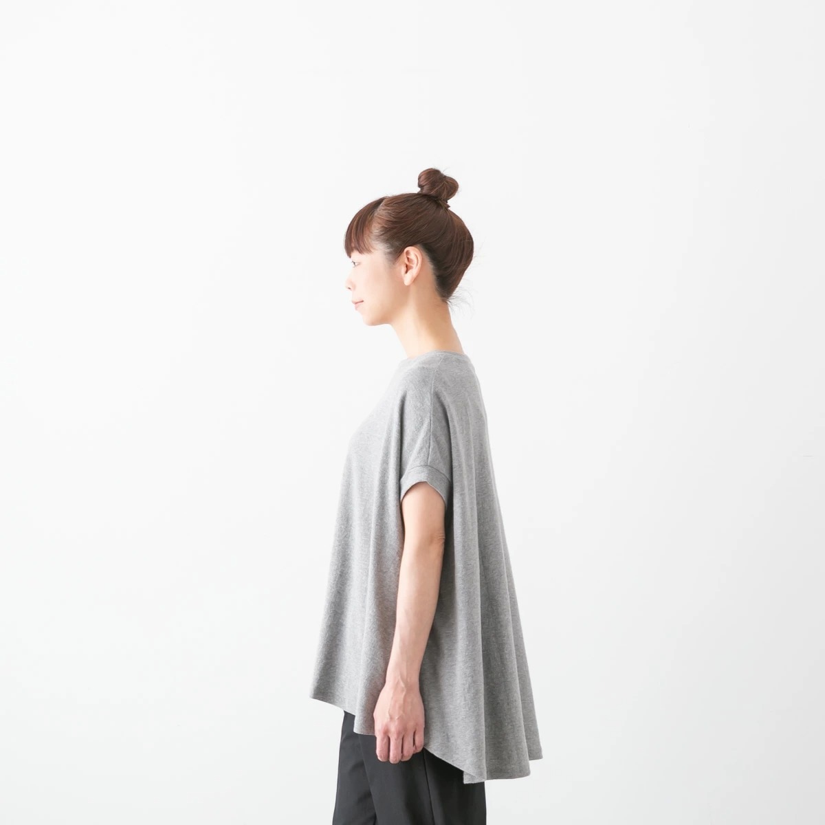 harmonie アルモニ クレープジャージ ボートネック リラックス Tシャツ 3色 62440670