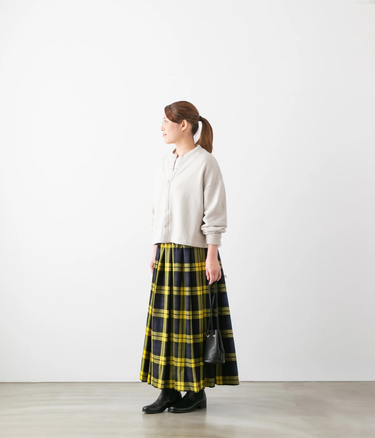 UNIVERSAL TISSU ユニヴァーサルティシュ リヨセル コットン 裏毛 スナップ カーディガン 3色 UT253CT008